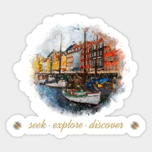 Seek, explore, discover Sticker